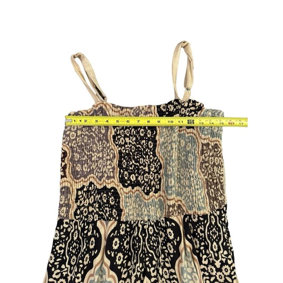 SOFT SURROUNDINGS‎ Handkerchief Medallion Print Shirred Maxi Dress Size 1X - Picture 5 of 8